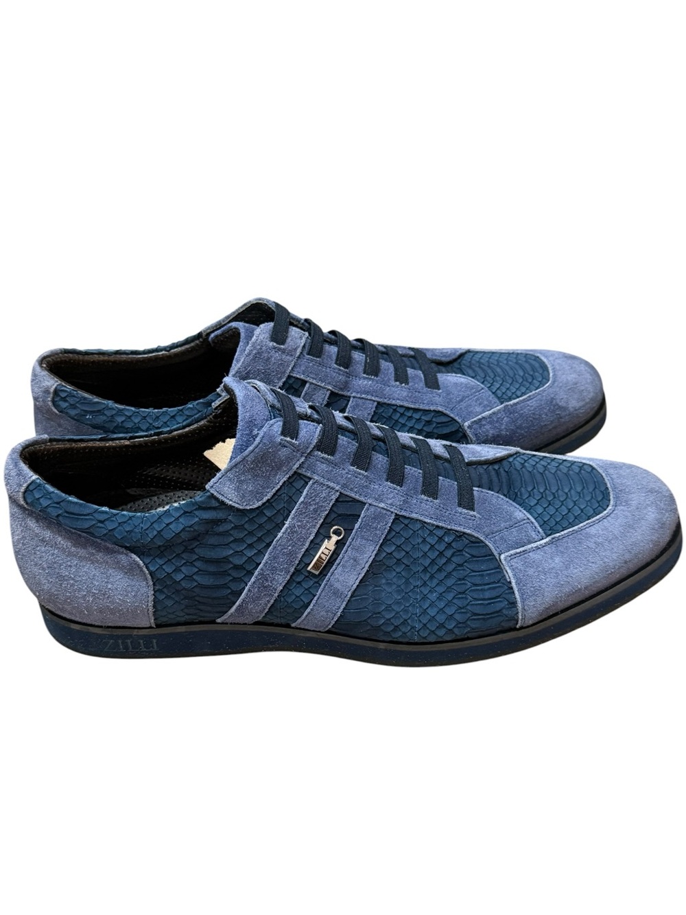 Zilli Suede & Exotic Python Leather Luxury Sneakers | Men’s 10.5